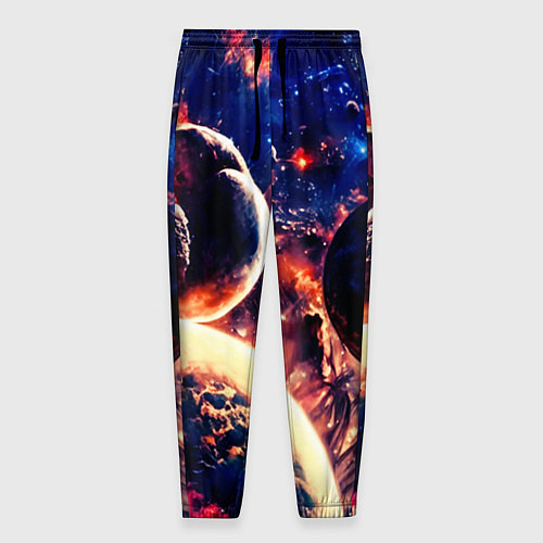 Мужские брюки Фантастический космос планеты / 3D-принт – фото 1