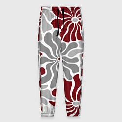 Мужские брюки Цветы cherry and grey pattern