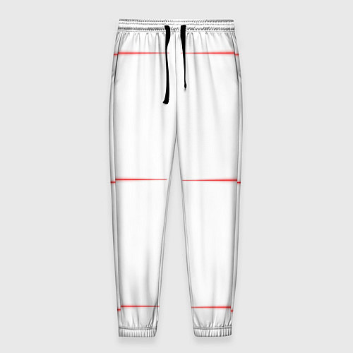 Мужские брюки Color white red stripes / 3D-принт – фото 1