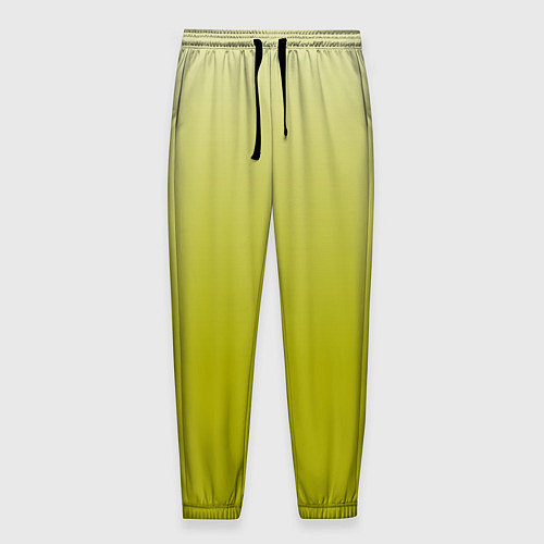 Мужские брюки Градиент лаймовый / 3D-принт – фото 1