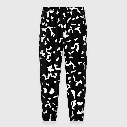 Мужские брюки Черный камуфляж / 3D-принт – фото 1