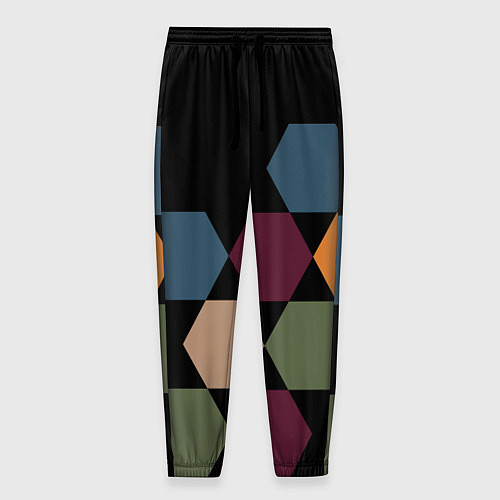 Мужские брюки Honeycombs autumn colors / 3D-принт – фото 1