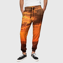 Брюки на резинке мужские Закат на перевале актопрак, цвет: 3D-принт — фото 2
