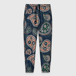 Брюки на резинке мужские Индийский деним, цвет: 3D-принт