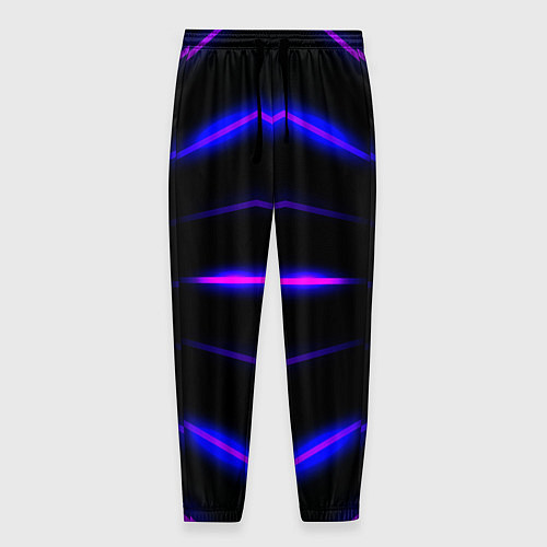 Мужские брюки Color black neon / 3D-принт – фото 1