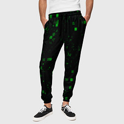 Брюки на резинке мужские Color green khaki, цвет: 3D-принт — фото 2