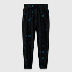 Брюки на резинке мужские Color dark blue khaki, цвет: 3D-принт