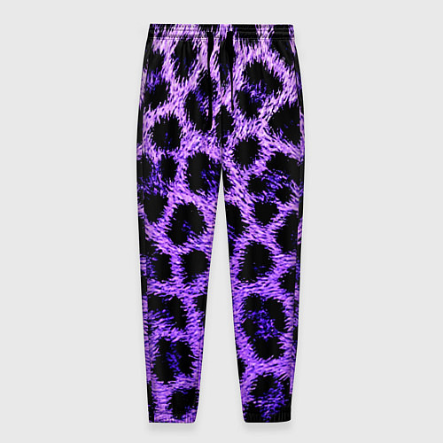 Мужские брюки Леопардовый фиолетовый / 3D-принт – фото 1