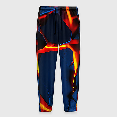 Мужские брюки Glow orange neon / 3D-принт – фото 1