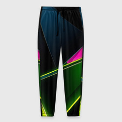 Брюки на резинке мужские Неоновое освещение, цвет: 3D-принт
