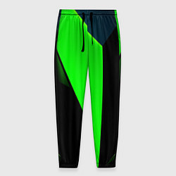 Брюки на резинке мужские Green tiles, цвет: 3D-принт