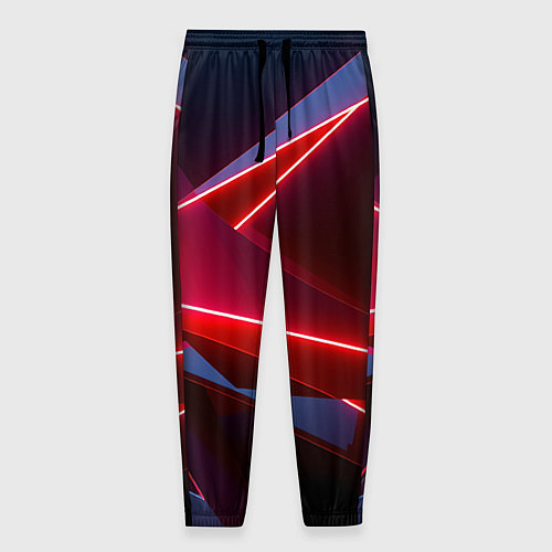 Мужские брюки Neon laser red / 3D-принт – фото 1