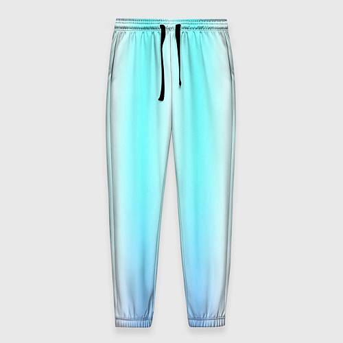 Мужские брюки Neon white blue lines / 3D-принт – фото 1