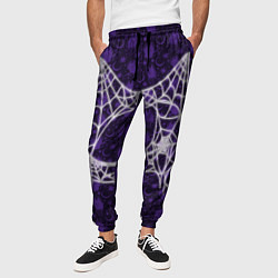 Брюки на резинке мужские Хэллоуин - Паутина, цвет: 3D-принт — фото 2