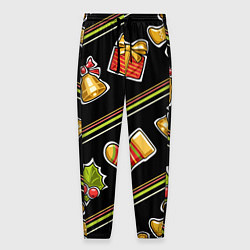 Брюки на резинке мужские Рождественский дух, цвет: 3D-принт