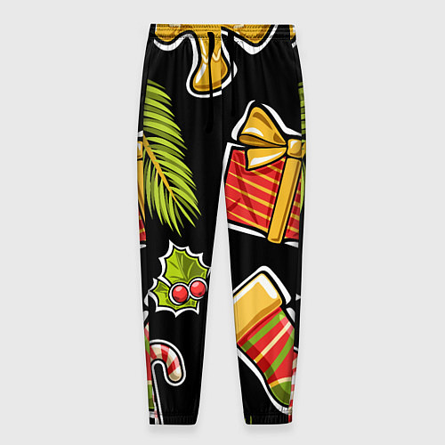 Мужские брюки Рождественский вайб / 3D-принт – фото 1
