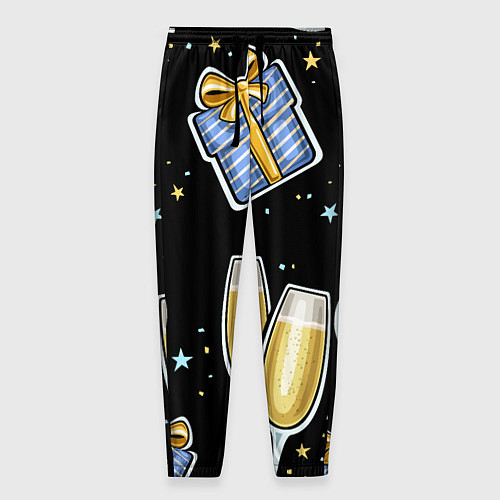 Мужские брюки Новогодний вайб / 3D-принт – фото 1