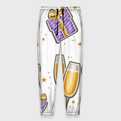 Мужские брюки Новогодний вайб / 3D-принт – фото 1