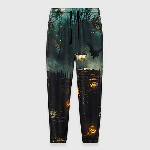Мужские брюки Ночь тыкв и теней / 3D-принт – фото 1