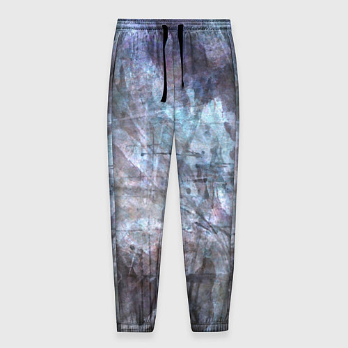 Мужские брюки Абстракция - gray-blue hurricane / 3D-принт – фото 1