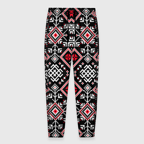Мужские брюки Славянский орнамент обережный / 3D-принт – фото 1