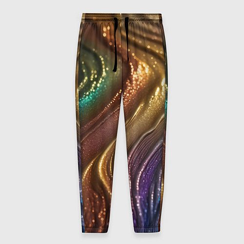 Мужские брюки Сморщенные складочки жидкости / 3D-принт – фото 1