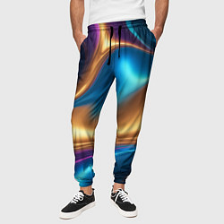 Брюки на резинке мужские Сплавы разноцветные, цвет: 3D-принт — фото 2