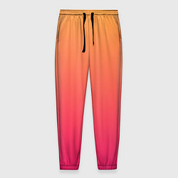 Брюки на резинке мужские Color orange pink, цвет: 3D-принт