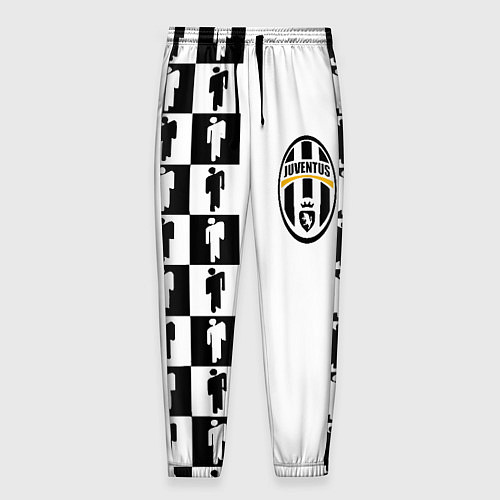 Мужские брюки Ювентус паттерн люди / 3D-принт – фото 1