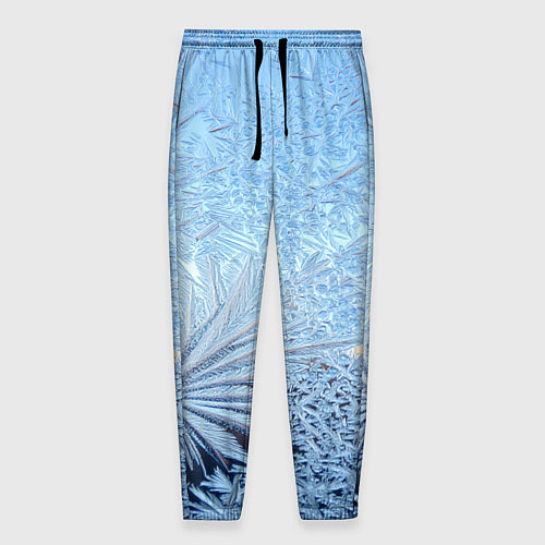 Мужские брюки Кристально-чистый морозный узор / 3D-принт – фото 1