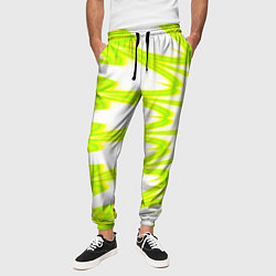 Брюки на резинке мужские Color neon green, цвет: 3D-принт — фото 2
