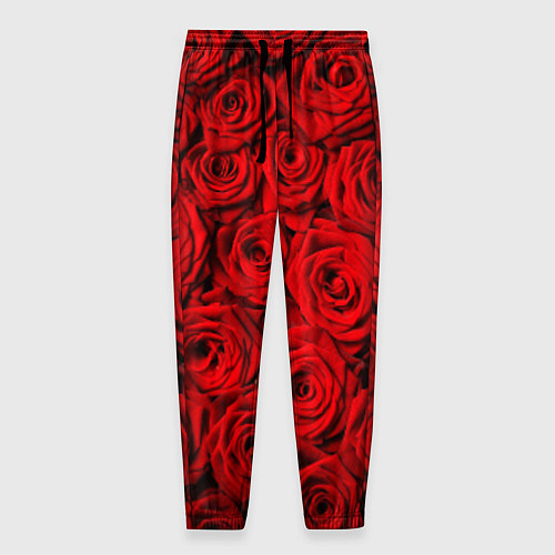 Мужские брюки Красные розы / 3D-принт – фото 1