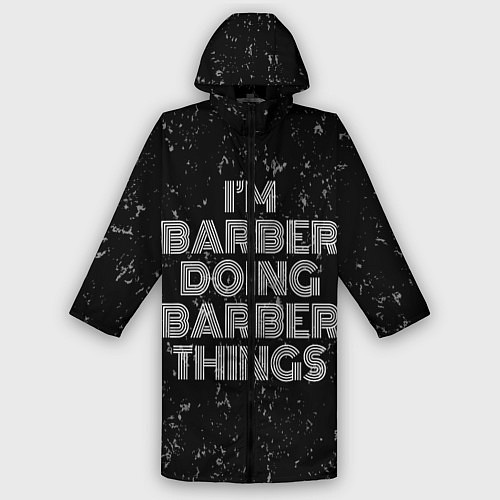 Мужской дождевик Im barber doing barber things: на темном / 3D-принт – фото 1