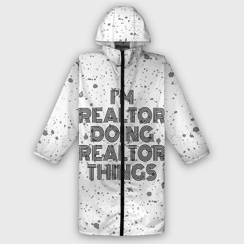 Мужской дождевик Im doing realtor things: на светлом / 3D-принт – фото 1