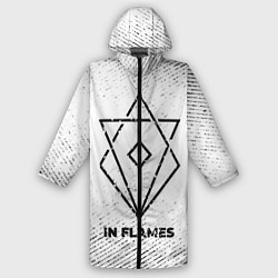 Дождевик мужской In Flames с потертостями на светлом фоне, цвет: 3D-принт
