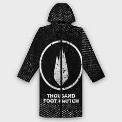 Дождевик мужской Thousand Foot Krutch с потертостями на темном фоне, цвет: 3D-принт