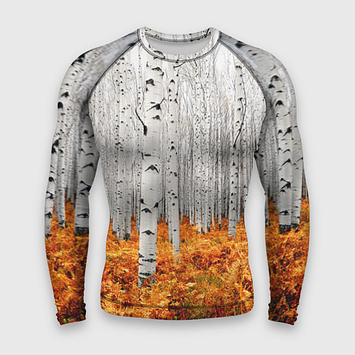 Мужской рашгард Березовая роща / 3D-принт – фото 1