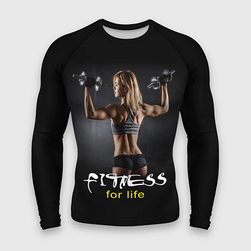 Мужской рашгард Fitness for life / 3D-принт – фото 1