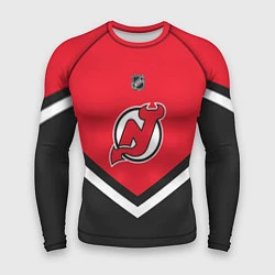 Рашгард мужской NHL: New Jersey Devils, цвет: 3D-принт