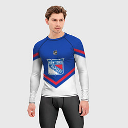Рашгард мужской NHL: New York Rangers, цвет: 3D-принт — фото 2