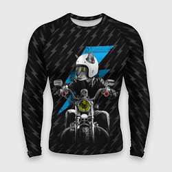 Мужской рашгард Кот байкер