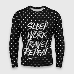 Мужской рашгард Sleep Work Travel Repeat