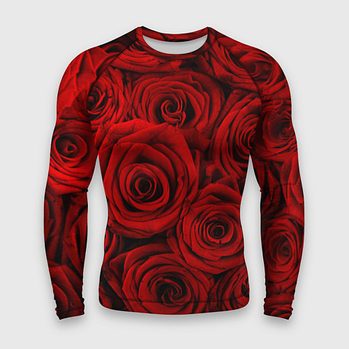 Мужской рашгард Красные розы / 3D-принт – фото 1