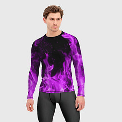 Рашгард мужской Фиолетовый огонь, цвет: 3D-принт — фото 2
