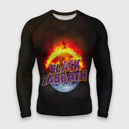 Мужской рашгард Black Sabbath земля в огне / 3D-принт – фото 1