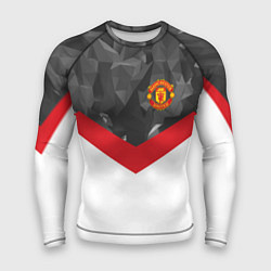 Рашгард мужской Man United FC: Grey Polygons, цвет: 3D-принт