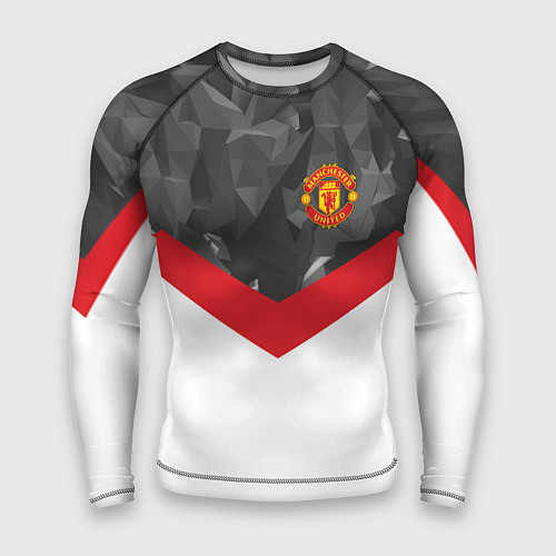 Мужской рашгард Man United FC: Grey Polygons / 3D-принт – фото 1