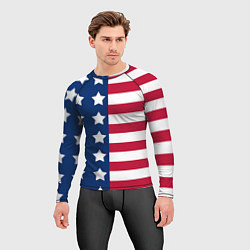 Рашгард мужской USA Flag, цвет: 3D-принт — фото 2