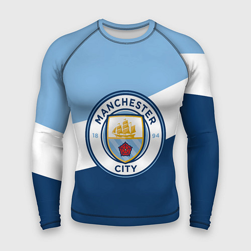 Мужской рашгард FC Manchester City: Colors / 3D-принт – фото 1