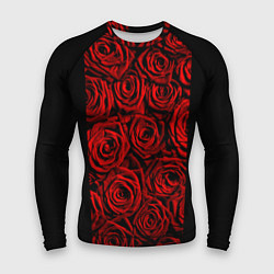 Рашгард мужской Унисекс / Красные розы, цвет: 3D-принт